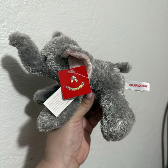 Aurora 8" Ellie Elephant 16609 Plush Stuffed Animal Toy - Picture 2 of 5